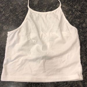 White brandy Melville crop halter top